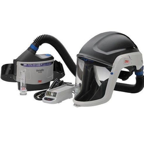 TR-300+, Powered Respirator Mask Set, Filters Particulates, Black/Grey/White